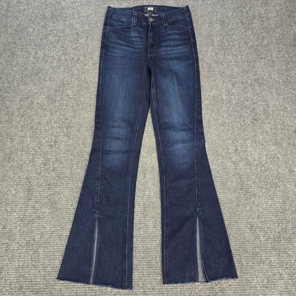 PAIGE Laurel Canyon Jeans Womens 26x32 High Rise Flare Manifesto Slit Hem